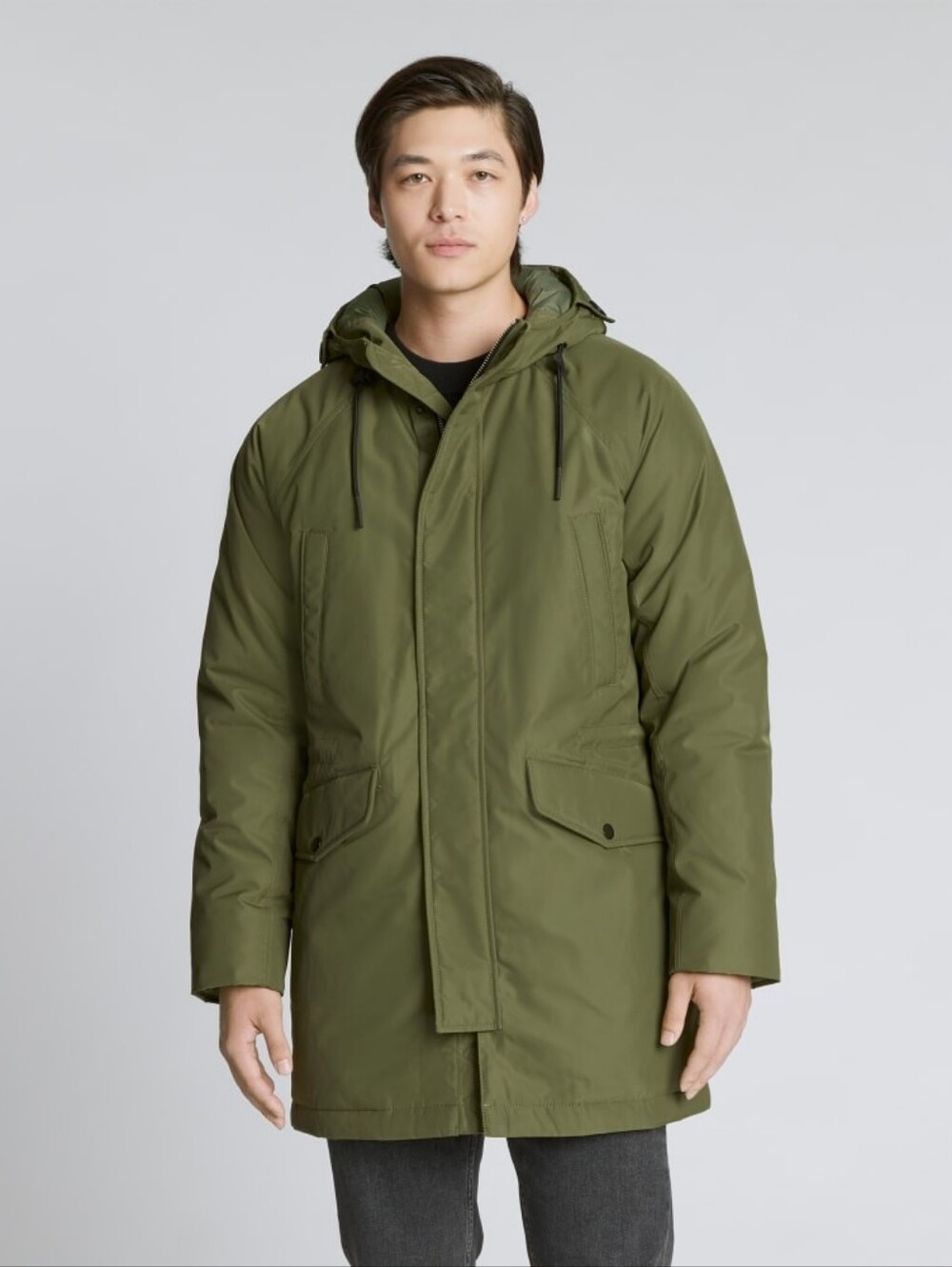 EVERLANE Men's XL Green The ReNew Long Parka Jacket